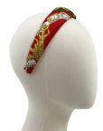 Headband made from Hermes BRides de Gala Twilly