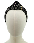 Chanel scarf knot headband in Black and White