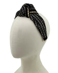 Chanel scarf knot headband in Black and White