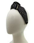 Chanel scarf knot headband in Black and White