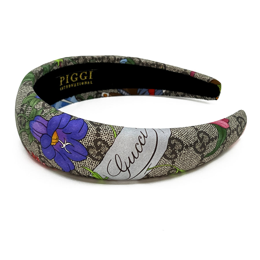 Silk Alice Headband Made from Gucci GG Floral Scarf