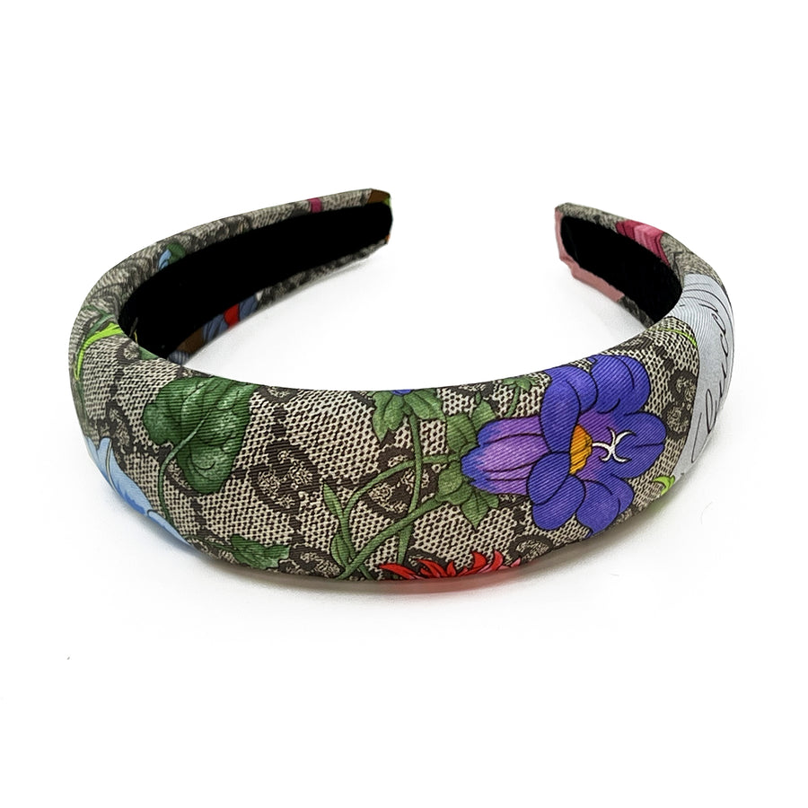 Silk Alice Headband Made from Gucci GG Floral Scarf