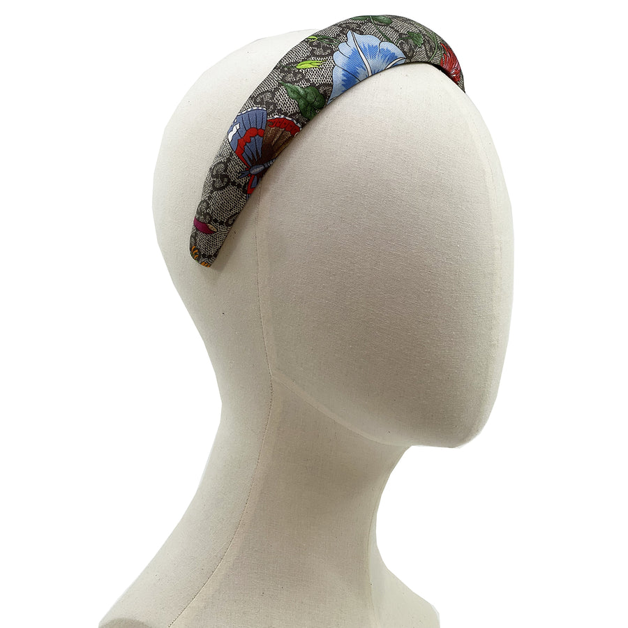 Silk Alice Headband Made from Gucci GG Floral Scarf