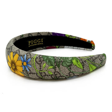 Silk Alice Headband Made from Gucci GG Floral Scarf