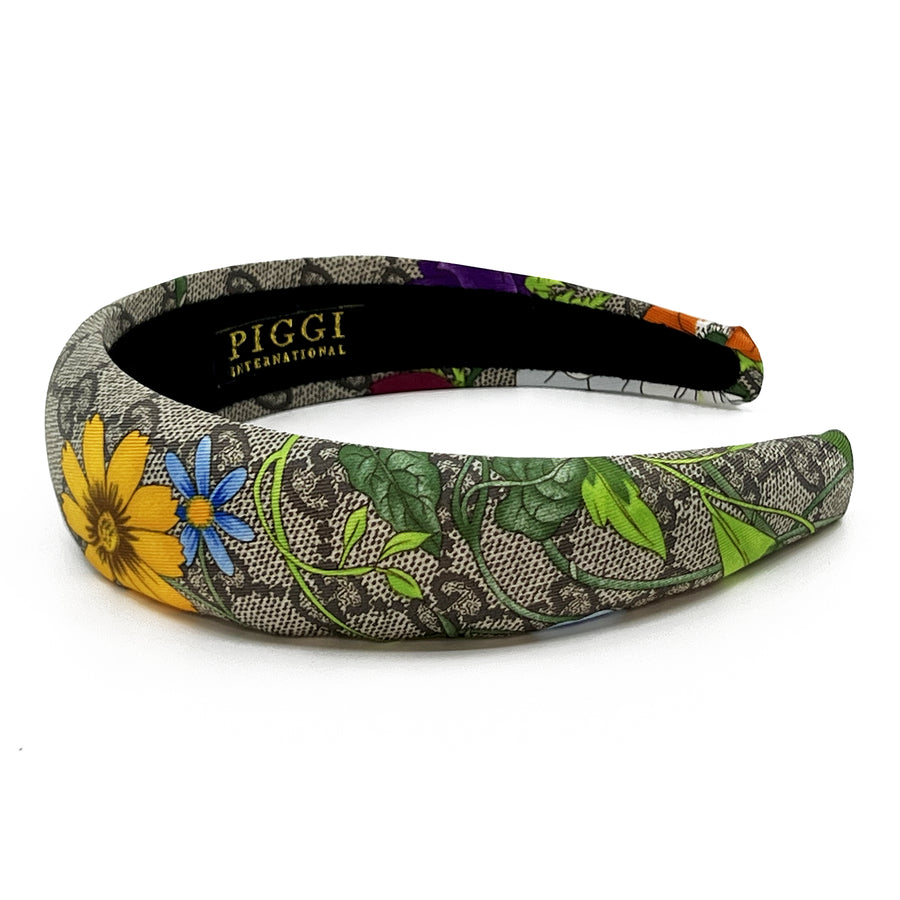 Silk Alice Headband Made from Gucci GG Floral Scarf