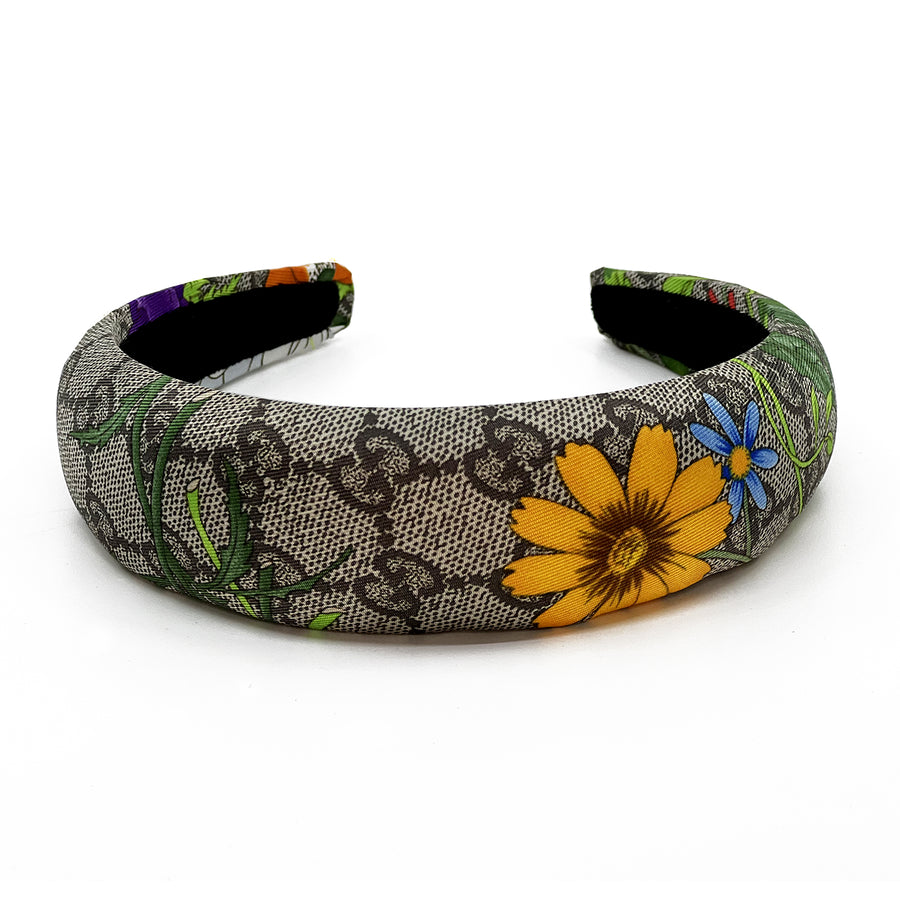 Silk Alice Headband Made from Gucci GG Floral Scarf