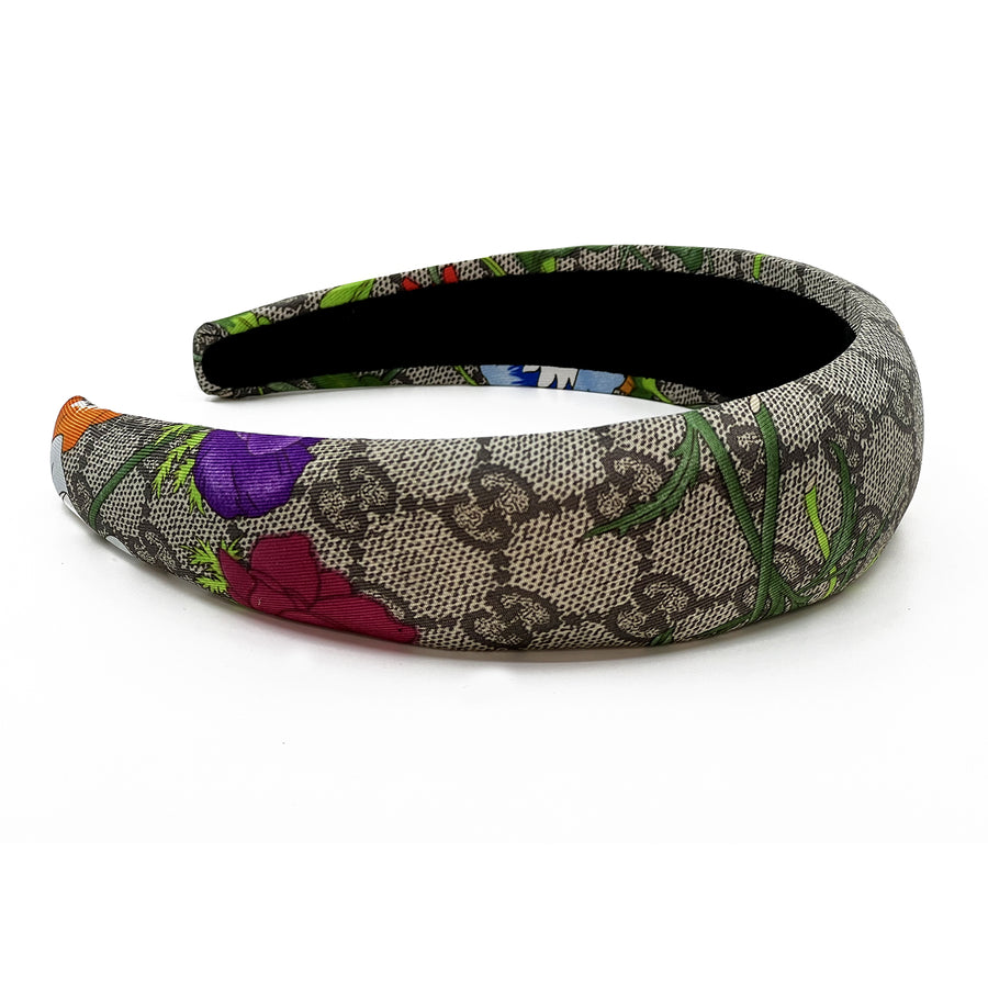 Silk Alice Headband Made from Gucci GG Floral Scarf