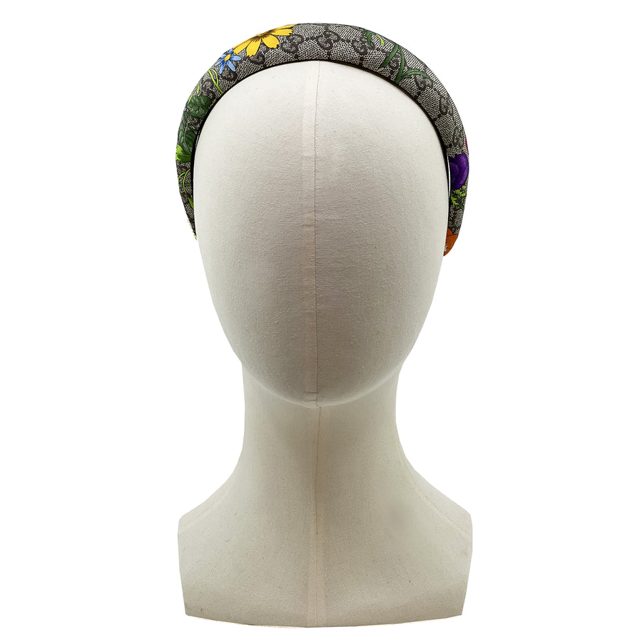 Silk Alice Headband Made from Gucci GG Floral Scarf