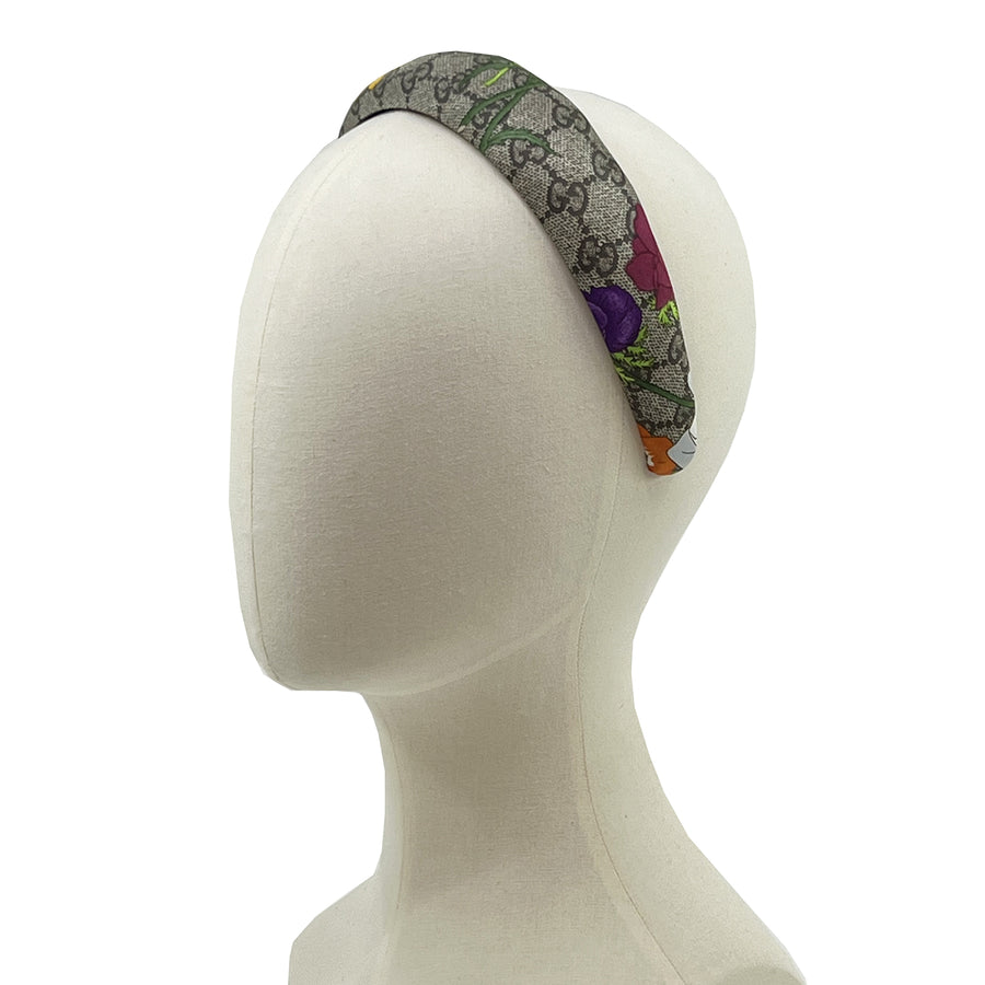 Silk Alice Headband Made from Gucci GG Floral Scarf