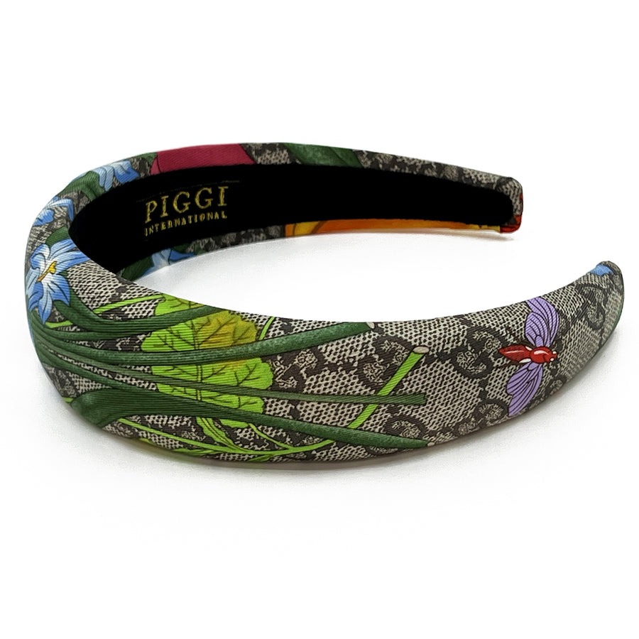 Silk Alice Headband Made from Gucci GG Floral Scarf