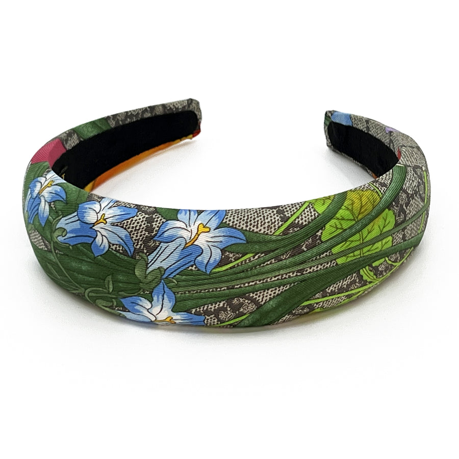 Silk Alice Headband Made from Gucci GG Floral Scarf