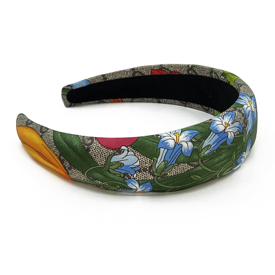 Silk Alice Headband Made from Gucci GG Floral Scarf