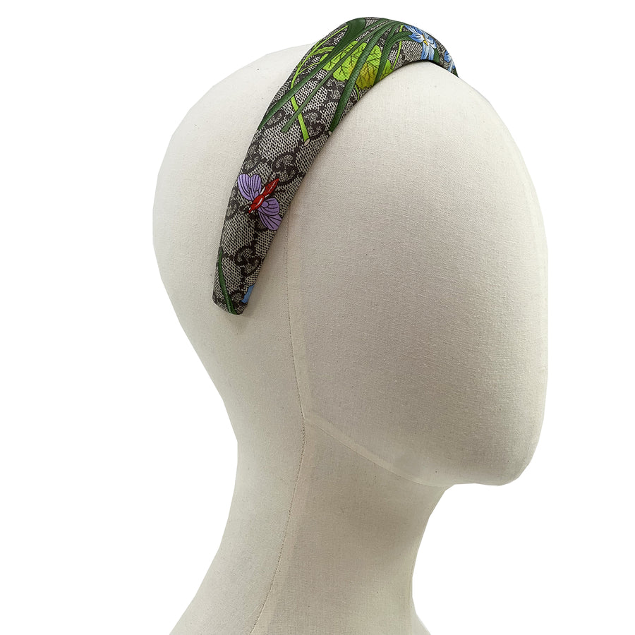 Silk Alice Headband Made from Gucci GG Floral Scarf