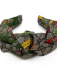 Silk Knot Headband Made from Gucci GG Floral Scarf