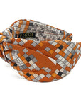 Hermes Mosaique au 24 silk side knot scarf headband