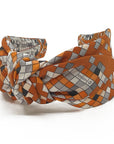 Hermes Mosaique au 24 silk side knot scarf headband