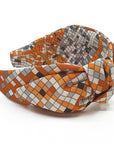 Hermes Mosaique au 24 silk side knot scarf headband