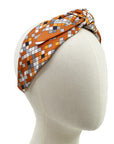 Hermes Mosaique au 24 silk side knot scarf headband