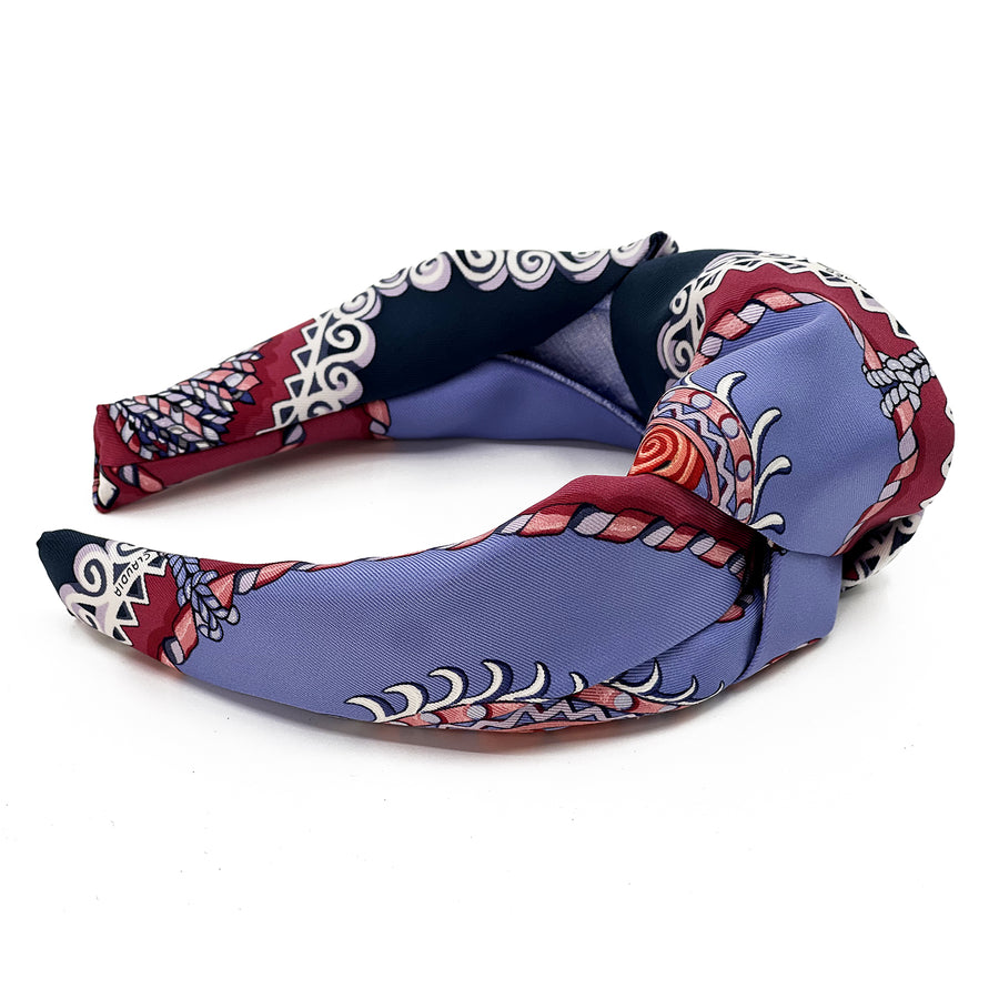 Hermes Paperoles Silk Scarf Upcycled Knot Headband