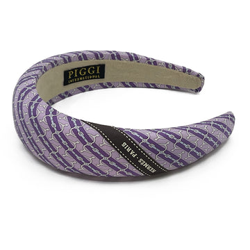 Purple H Stirrups Classic Padded Alice Headband #1