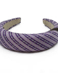 Purple H Stirrups Classic Padded Alice Headband #1