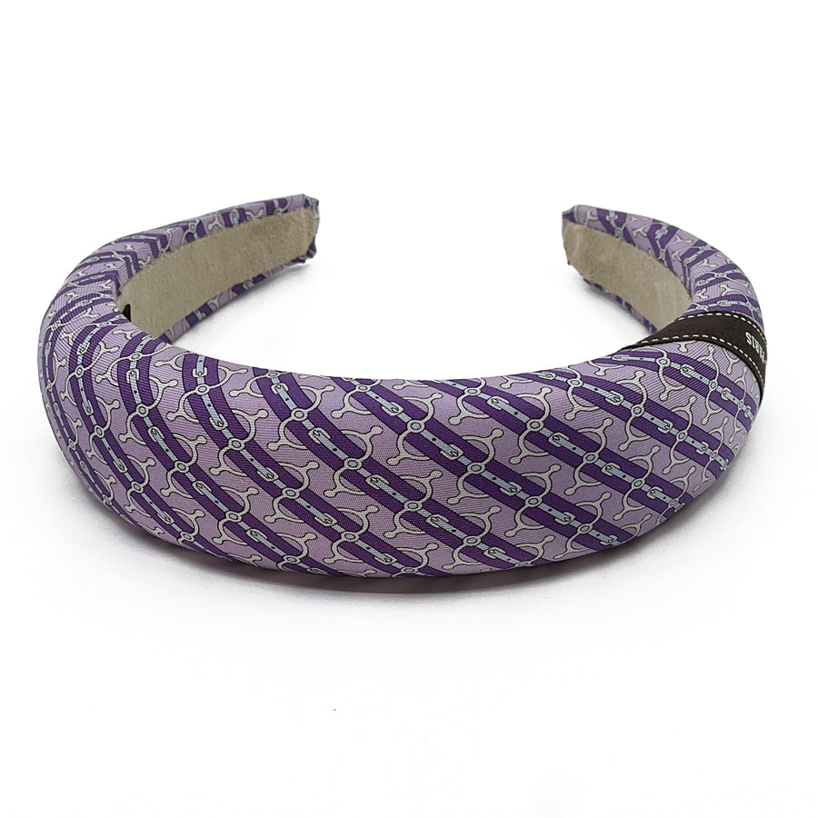 Purple H Stirrups Classic Padded Alice Headband #1