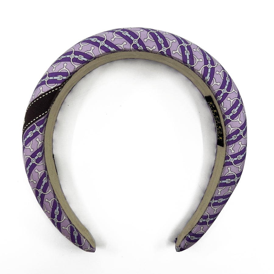 Purple H Stirrups Classic Padded Alice Headband #1