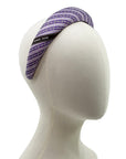 Purple H Stirrups Classic Padded Alice Headband #1