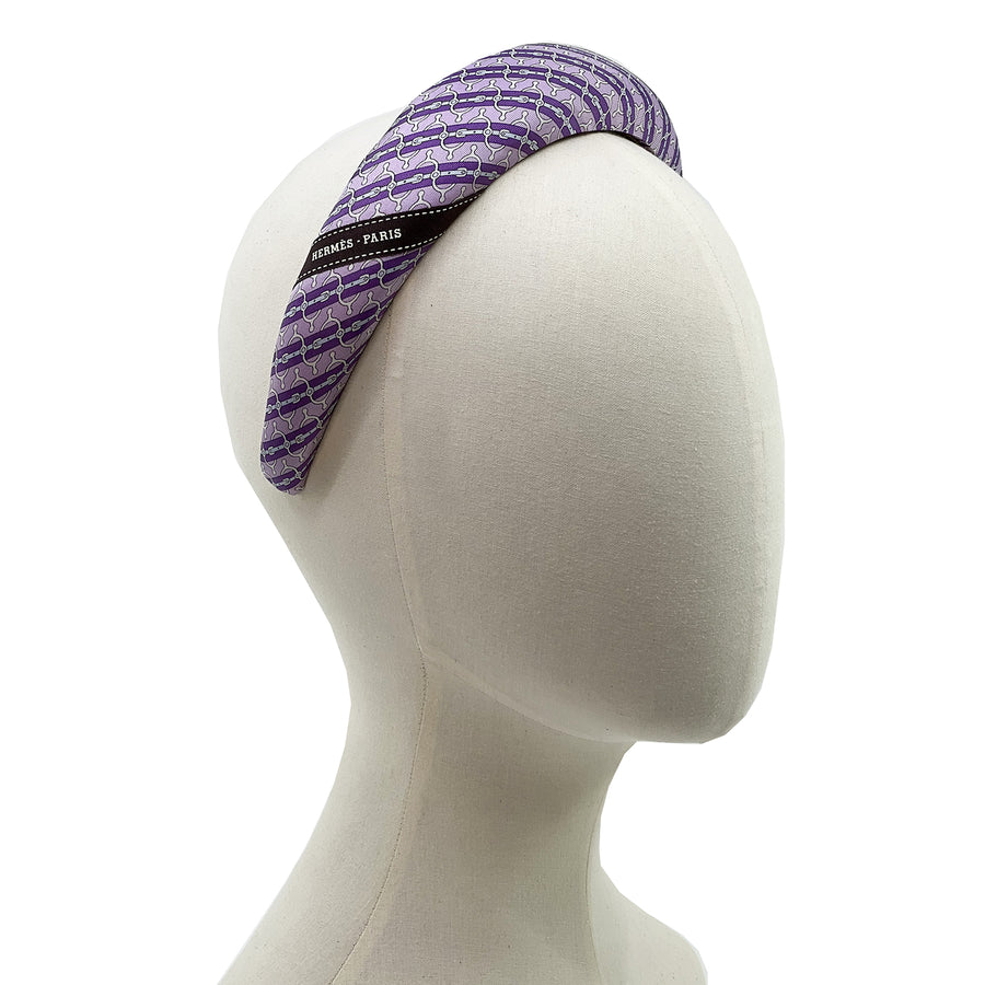 Purple H Stirrups Classic Padded Alice Headband #1