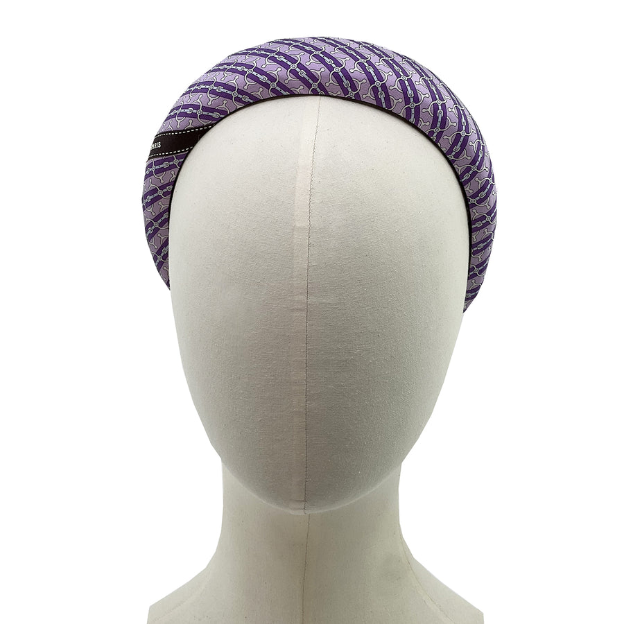 Purple H Stirrups Classic Padded Alice Headband #1