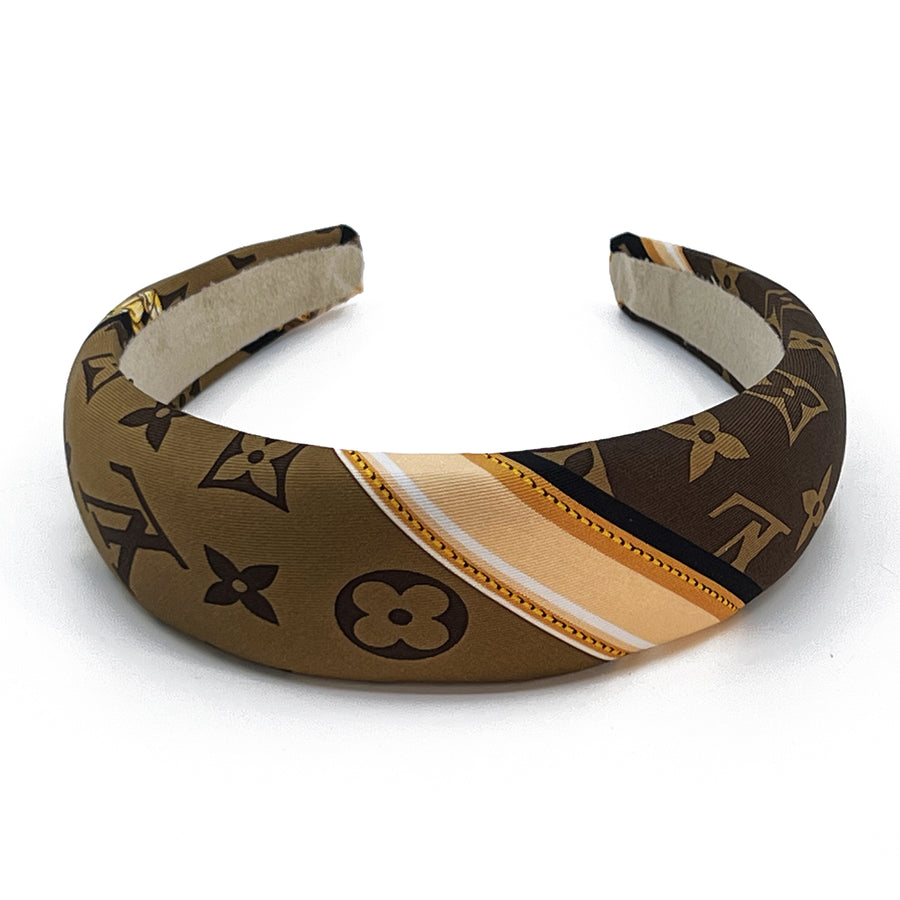 Alice Headband Made from LV Confidential Silk Scarf