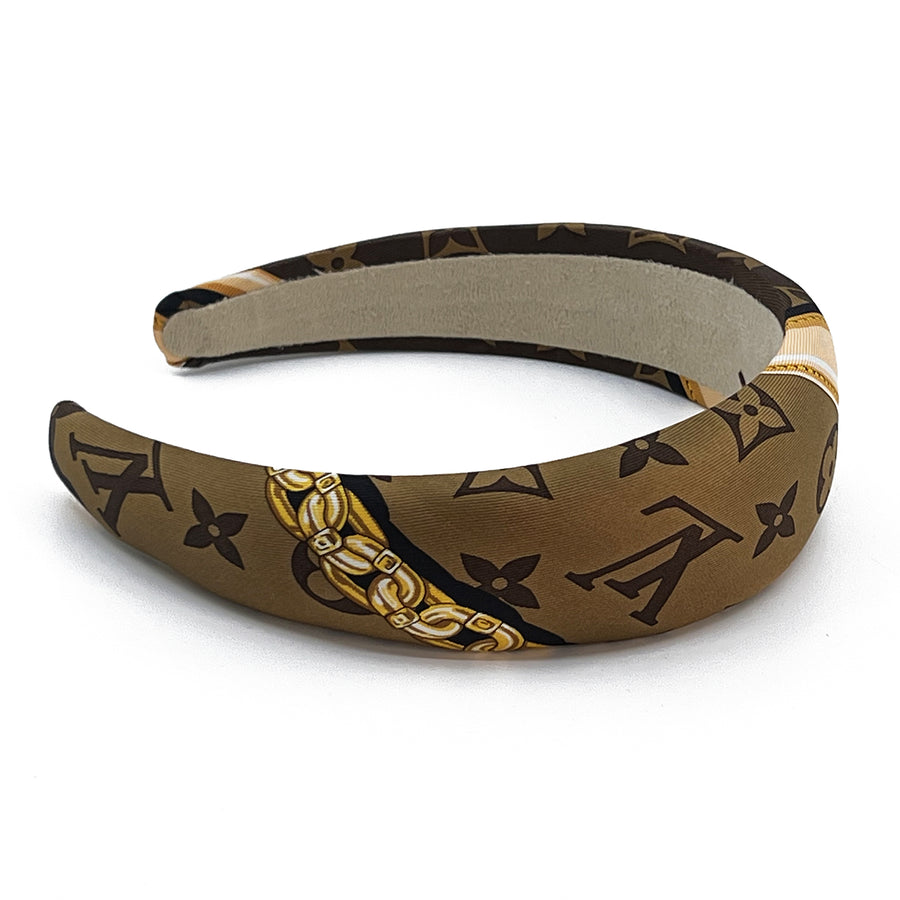 Alice Headband Made from LV Confidential Silk Scarf