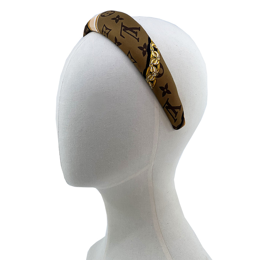 Alice Headband Made from LV Confidential Silk Scarf