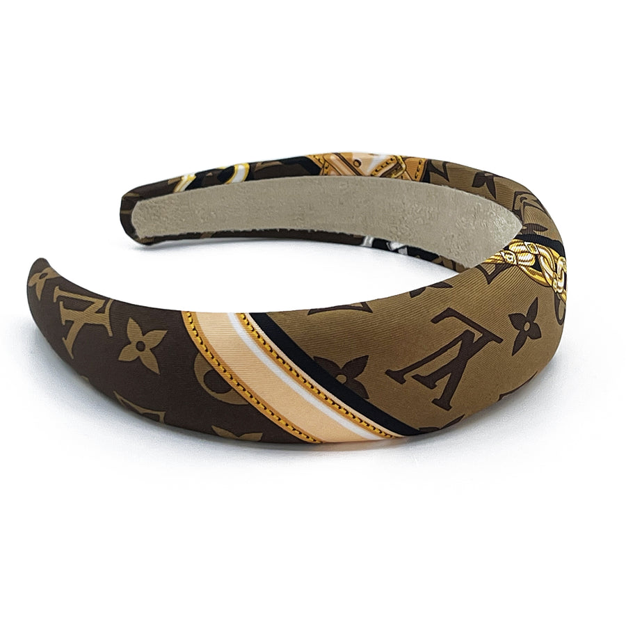 Alice Headband Made from LV Confidential Silk Scarf