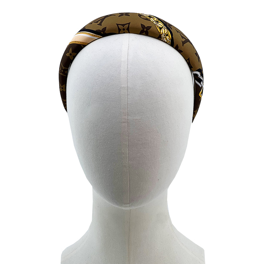 Alice Headband Made from LV Confidential Silk Scarf