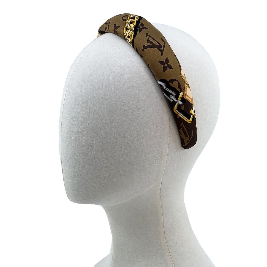 Alice Headband Made from LV Confidential Silk Scarf