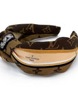 Side Knot Headband Made from LV Confidential Silk Scarf