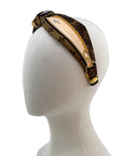 Side Knot Headband Made from LV Confidential Silk Scarf