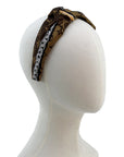 Side Knot Headband Made from LV Confidential Silk Scarf